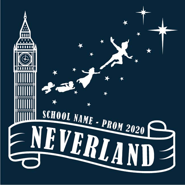 Peter Pan Theme Neverland Customizable Prom T-Shirt