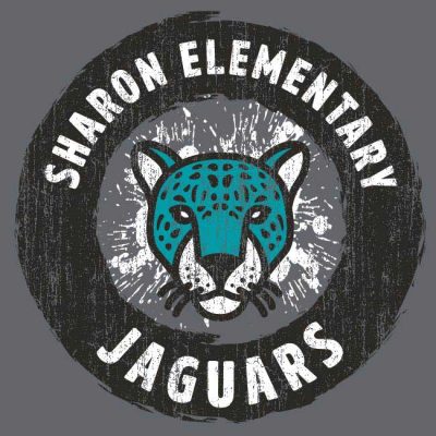 School Name Jaguars with Mascot In Circle Distressed Customizable Spirit Wear T-shirt